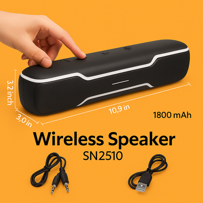 Bluetooth RGB Gaming Soundbar 20W Stereo Speaker with FM/TF/USB/AUX-NEW