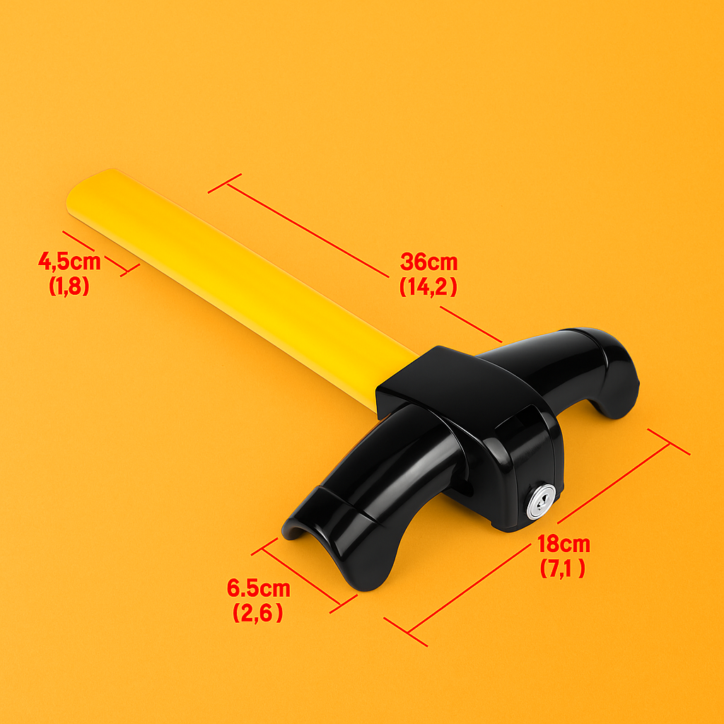 Universal Heavy Duty Anti-Theft Steering Wheel Lock – Rotary Security for Cars & Vans-NEW