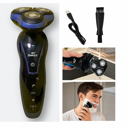 4D 3-Head Cordless Electric Shaver – Men's Beard Trimmer with USB Charging (IPX7 Waterproof)-SN2203NEW
