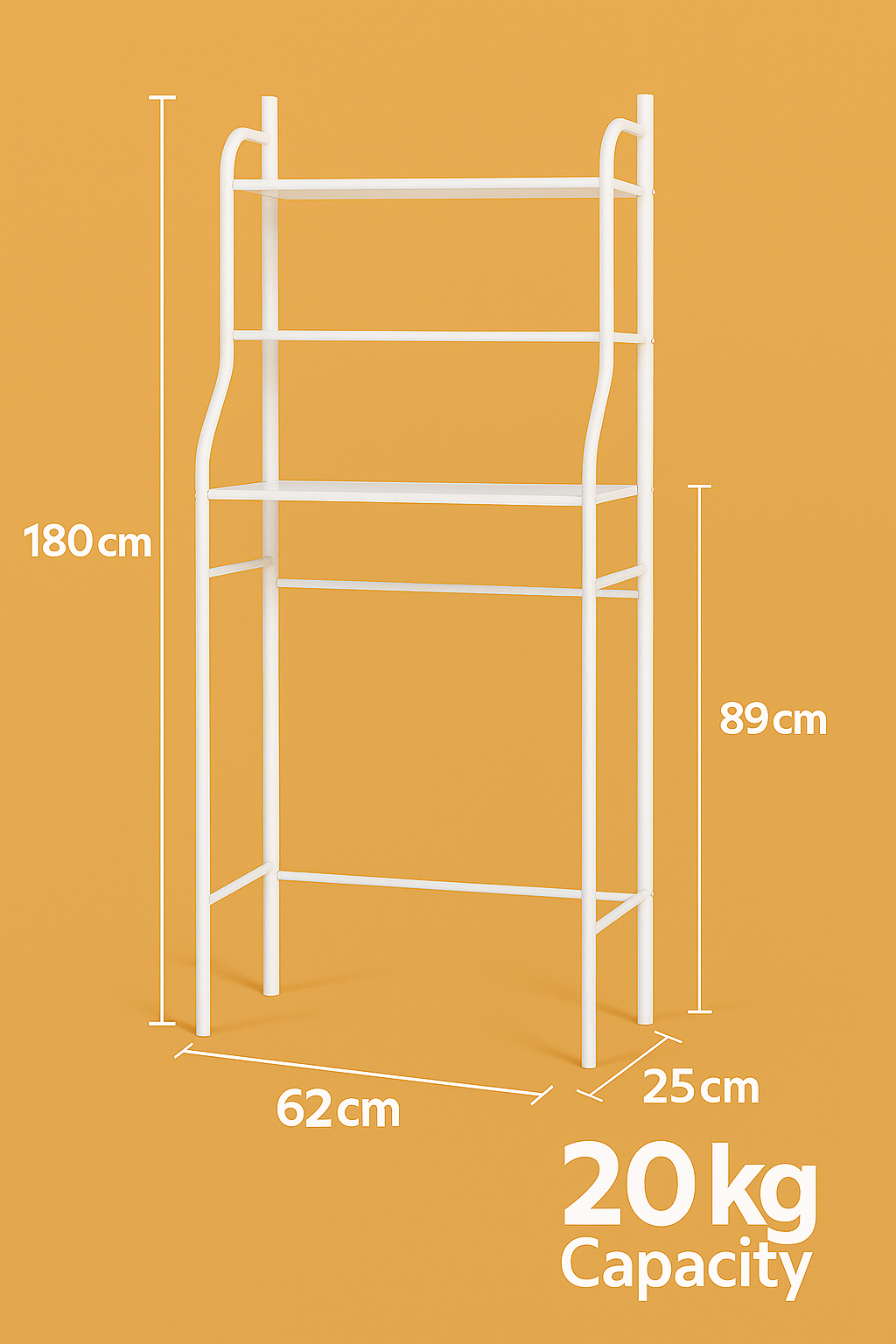 3-Tiers Over Toilet Shelf Bathroom Rack Laundry Washing Machine Storage Shelves-NEW