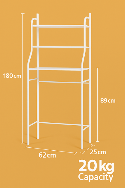 3-Tiers Over Toilet Shelf Bathroom Rack Laundry Washing Machine Storage Shelves-NEW