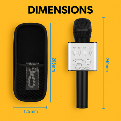Wireless Bluetooth Karaoke Microphone Speaker – Handheld Mic with Dual Speakers (Q9) -NEW