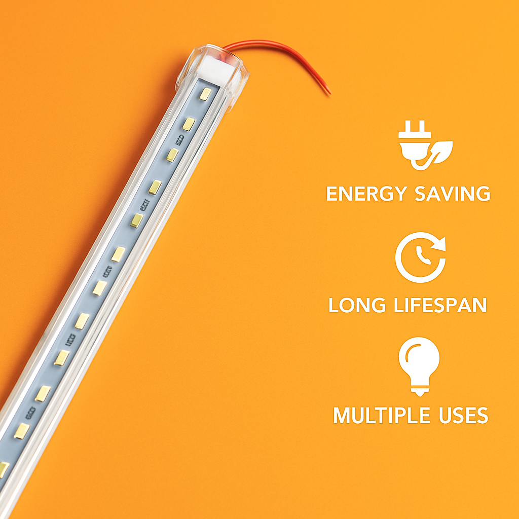 4x 50CM 12V 8520 LED Strip Light Bar Dimmable Caravan 4WD Camping Boat Fishing-NEW