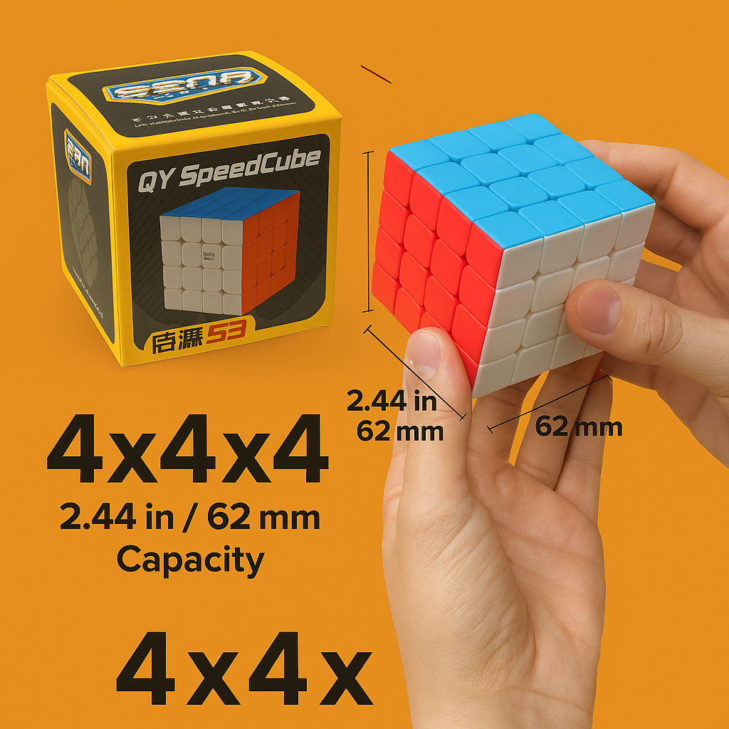 4x4 Magic Cube Puzzle – Smooth Speed Stickerless Toy-NEW