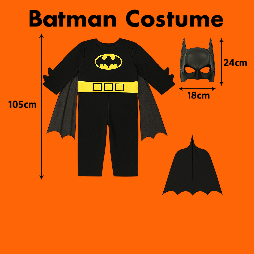 Batman Costume for Kids Muscle Cosplay Suit & Mask-New