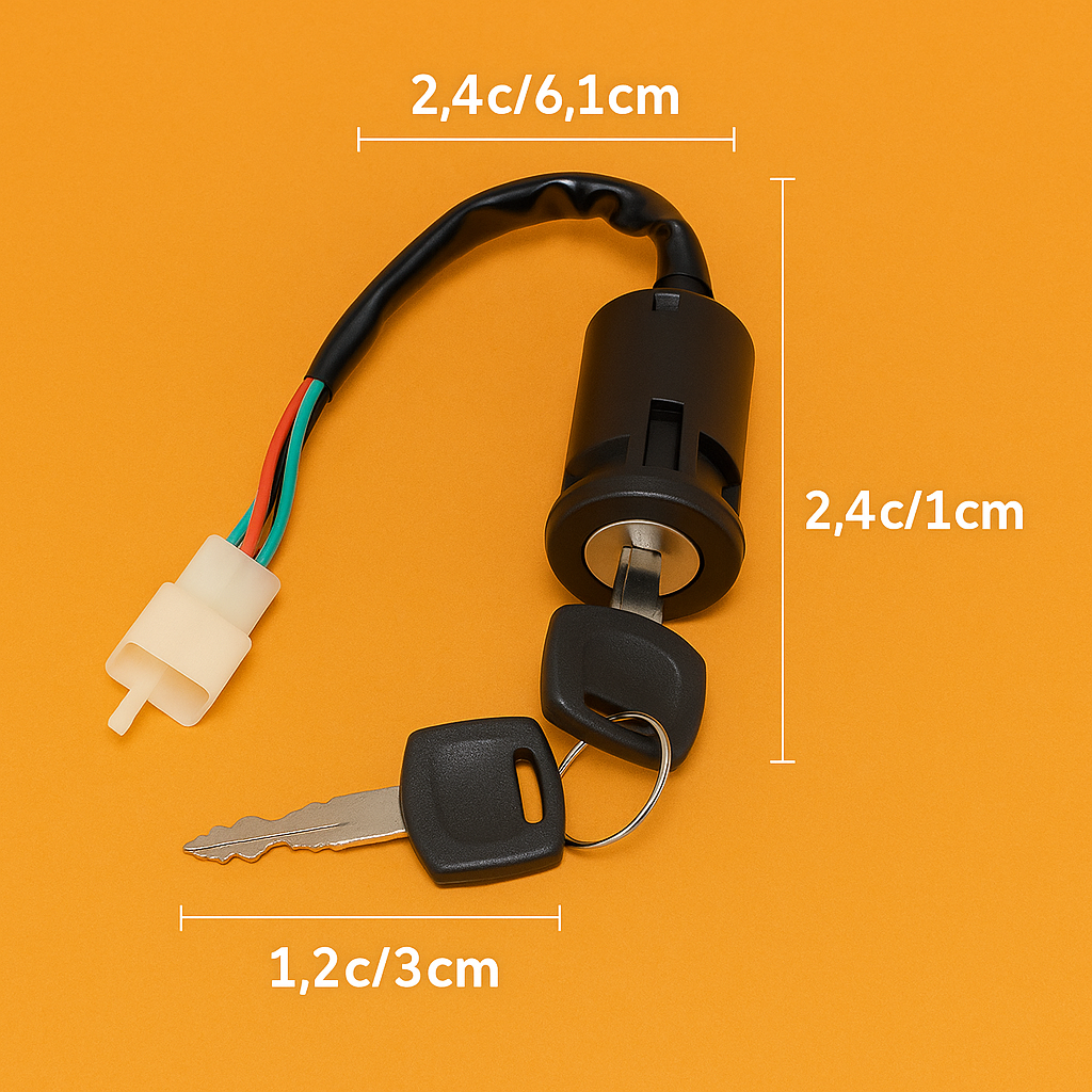 4 Wire Ignition Key Barrel Switch-NEW