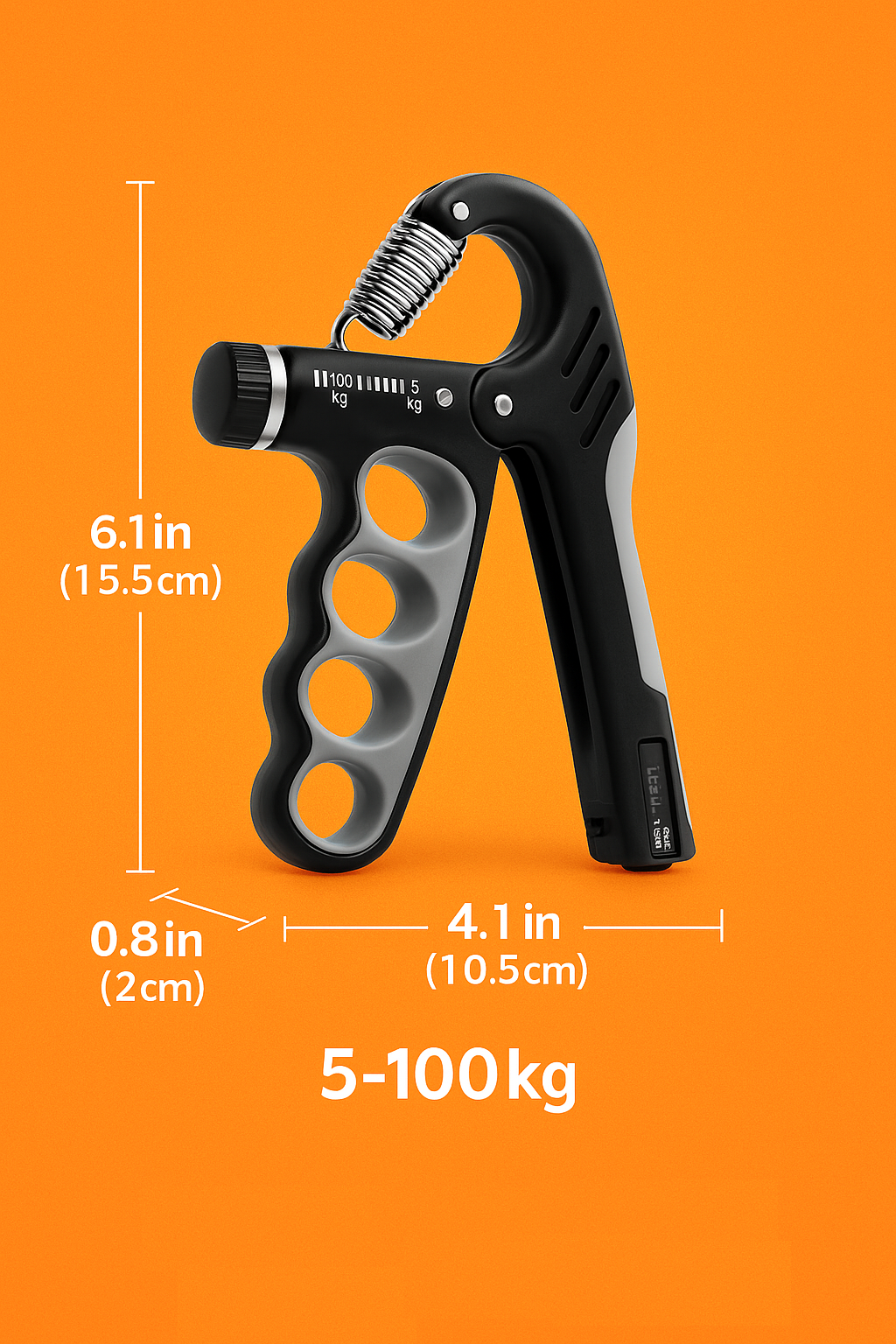 Adjustable Hand Grip Strengthener (5–100 KG) – Forearm & Finger Exerciser-NEW
