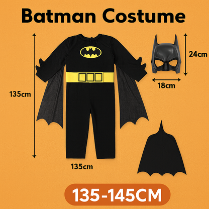 Batman Costume for Kids Muscle Cosplay Suit & Mask-New