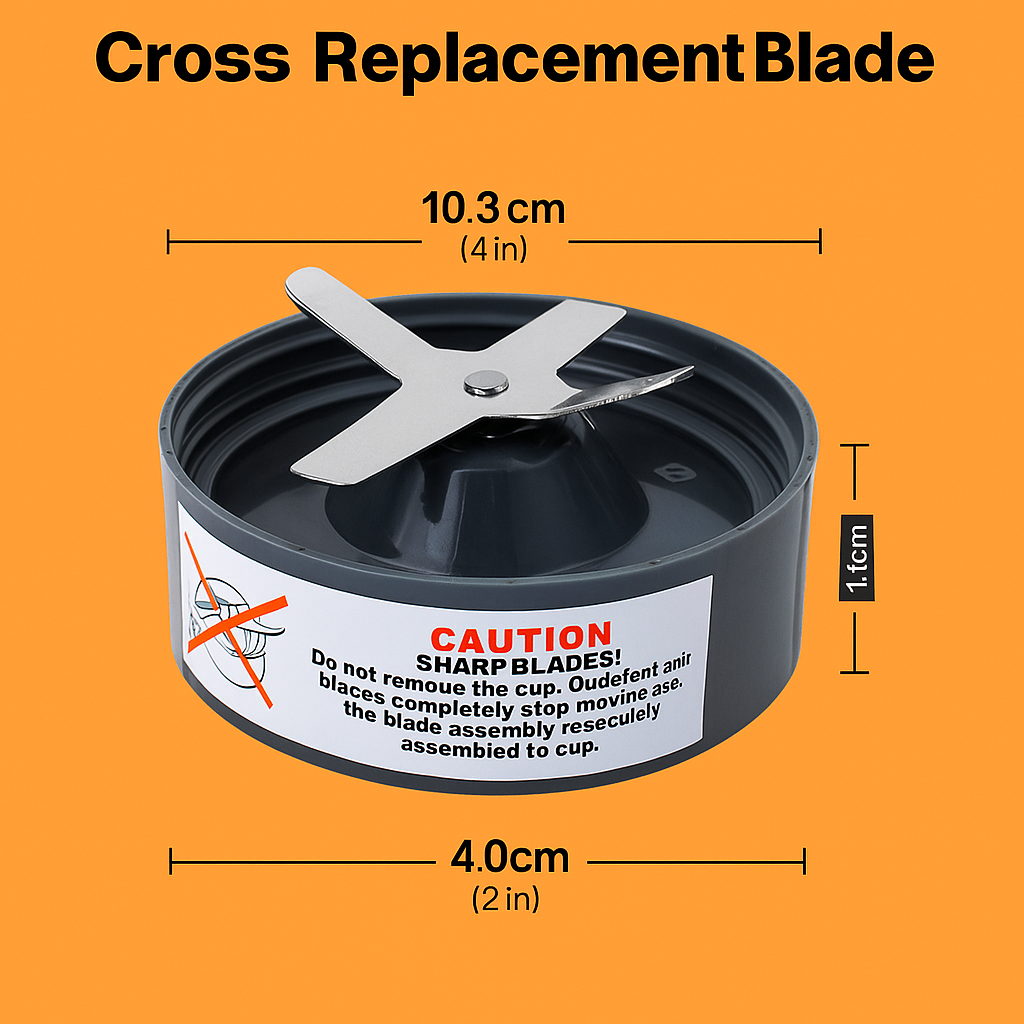 Extractor Cross Blade Replacement for NutriBullet 600W 900W Pro Series -NEW