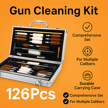 126Pcs Universal Gun Cleaning Kit-NEW