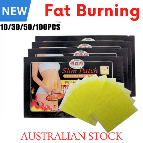 10/100PCS SLIM PATCHES BODY SLIM BURN FAT BELLY DETOX WEIGHT LOSS DIET PADS AU