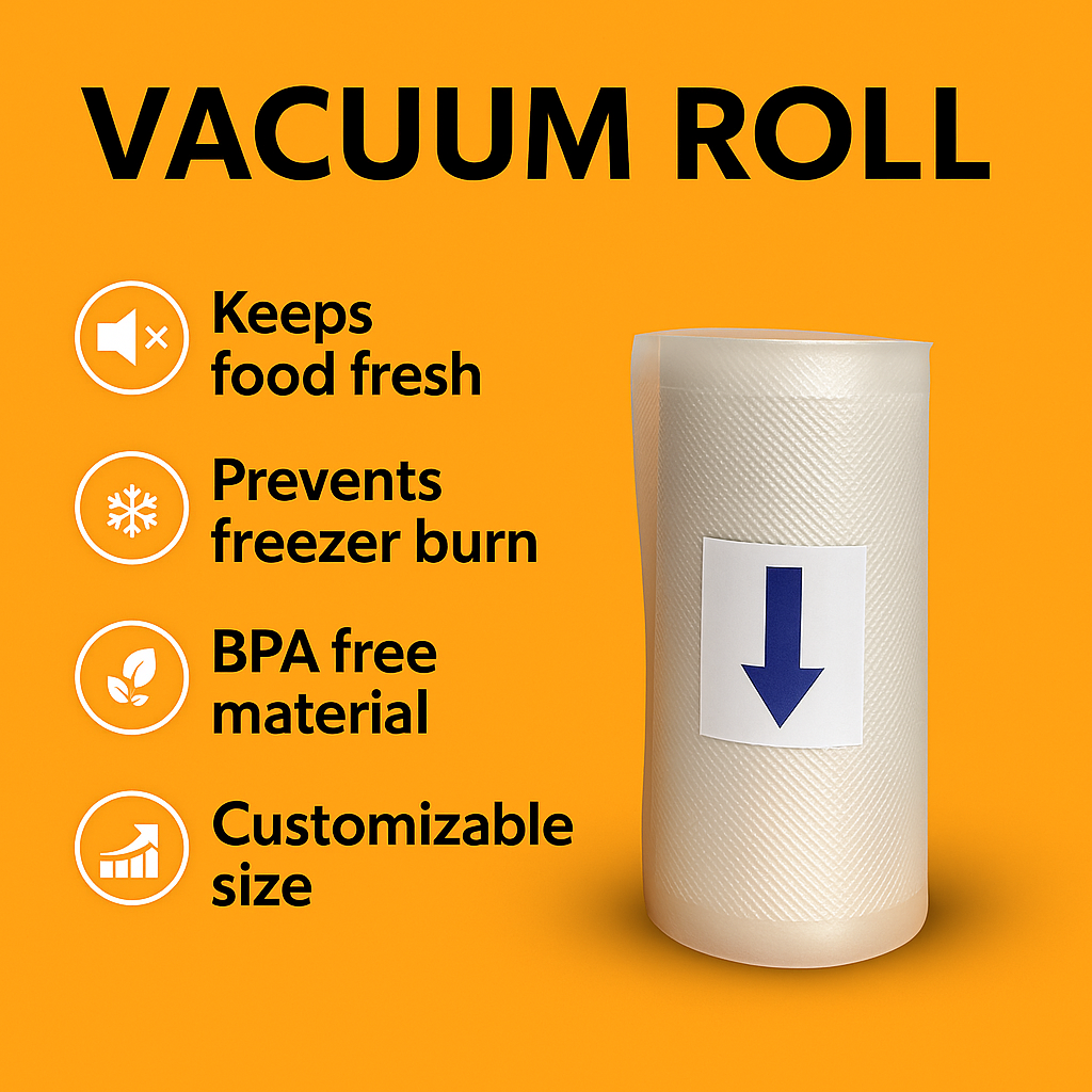Vacuum Sealer Rolls – Pack of 6 (20 cm, BPA-Free Food Storage)-NEW