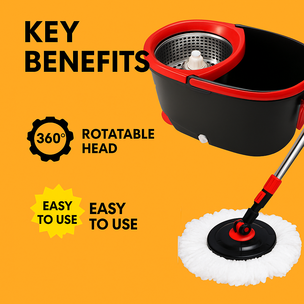 360° Spin Mop Bucket Set New