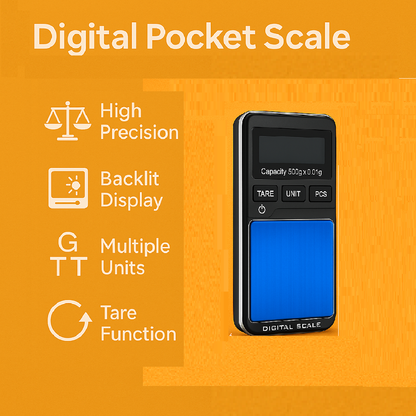 Mini Digital Pocket Scale 500g/0.01g with LCD Screen- New