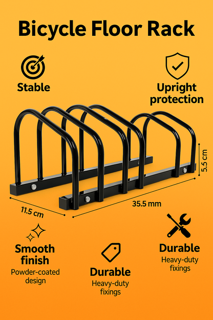 Max U 6-Slot Floor Mounted Bike Stand-NEW