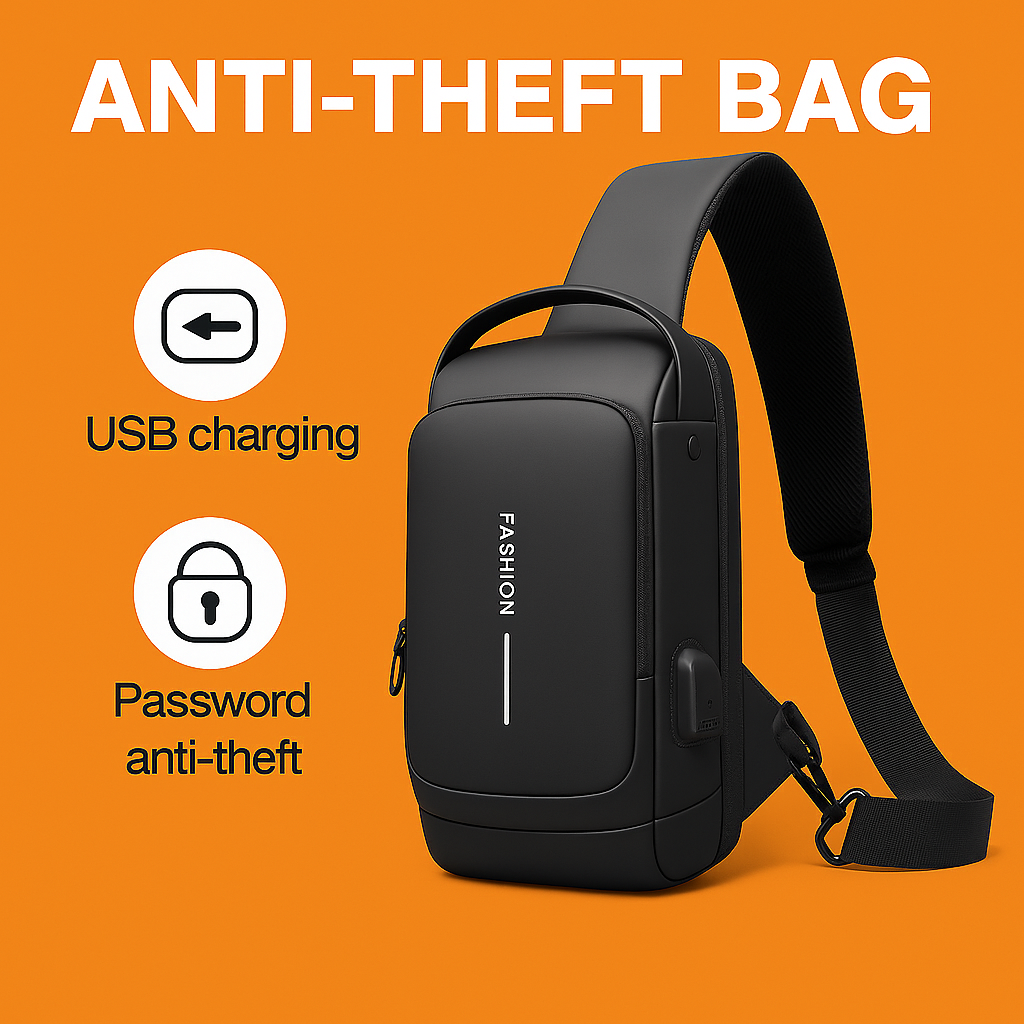 USB Charging Anti-Theft Shoulder Bag-NEW