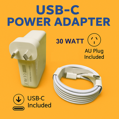 30W USB-C Power Adapter Charger + Cable for MacBook Air/Pro –(NEW)