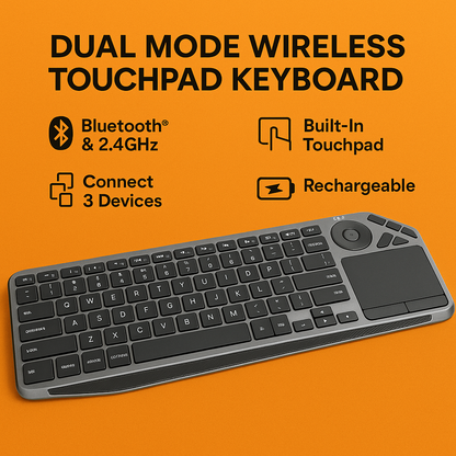 2.4G Wireless Backlit Touchpad Keyboard for Smart TV, Tablets & PC-NEW