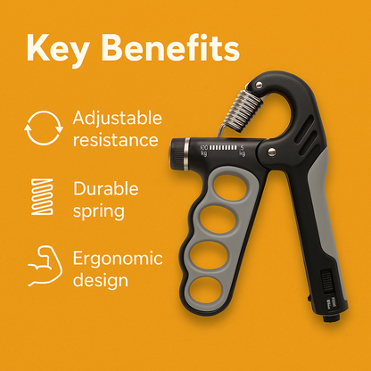 Adjustable Hand Grip Strengthener (5–100 KG) – Forearm & Finger Exerciser-NEW