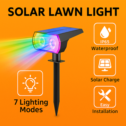 Solar Color Changing Lights Outdoor Waterproof RGB Spot Lamps-NEW