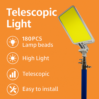 Telescopic LED Camping Light Fishing Rod Lamp 800W-NEW