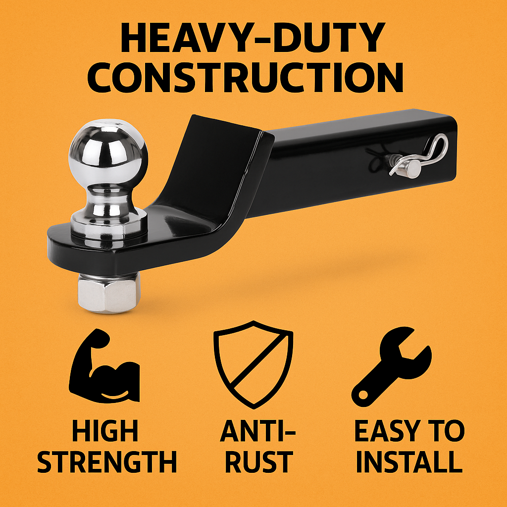Heavy-Duty Trailer Hitch Ball Mount-NEW