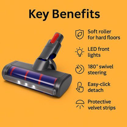 Electric Soft Roller Floor Brush Head Replacement for Dyson V7 V8 V10 V11 Vacuum – AU Stock-NEW