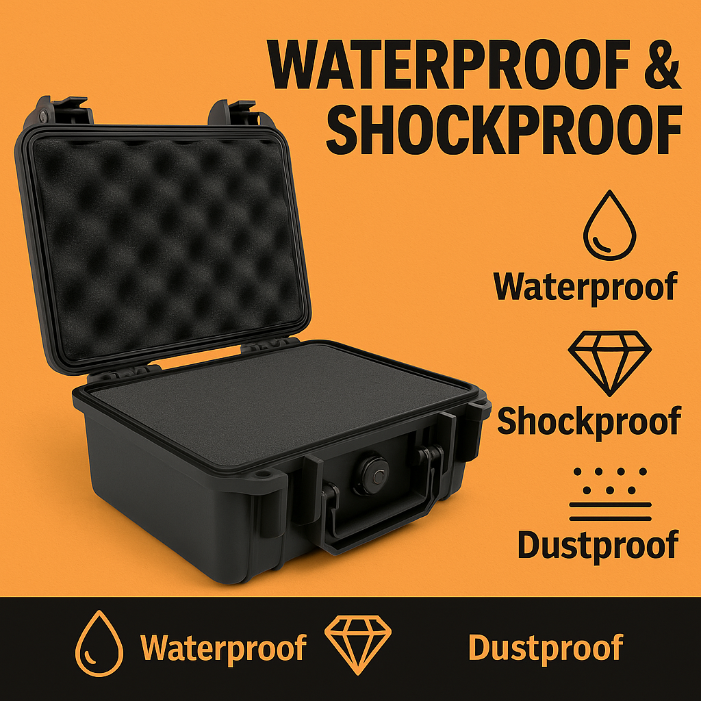 Waterproof Hard Carry Tool Case – Portable Camera Storage Box with Foam-NEW