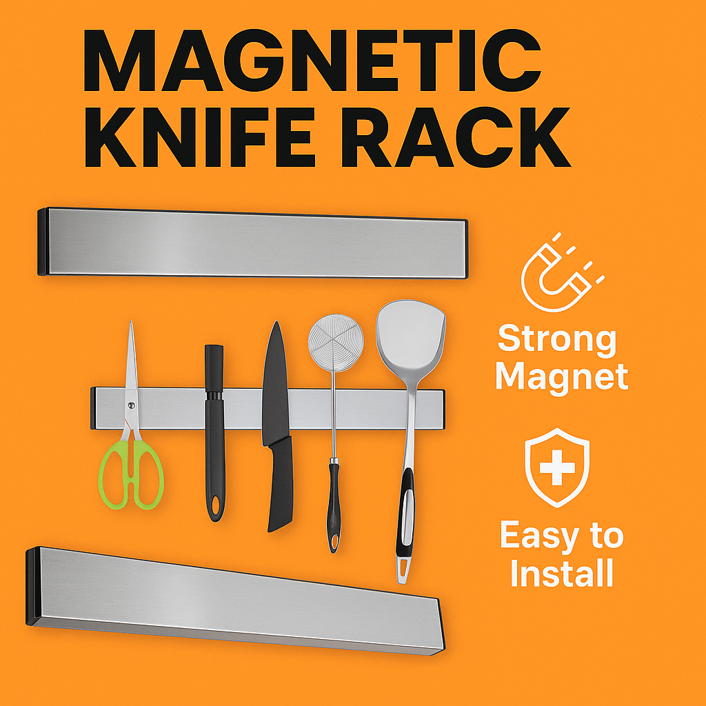 Stainless Steel Magnetic Knife Holder Rack 50cm-NEW