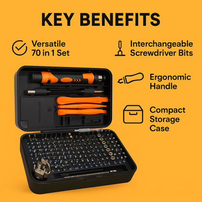 170-in-1 Precision Screwdriver Set – Electronics Repair Tool Kit (Black & Purple)-NEW