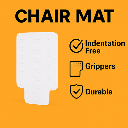 Office Chair Floor Mat Protector- Gripper (Carpet) & Flat (Hard Floor)-NEW