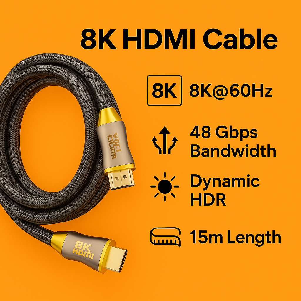 8K HDMI 2.1 Braided Cable-New
