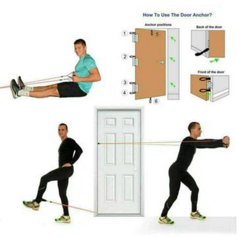 11PCS Latex Yoga Strap Resistance Bands Exercise Home Gym Tube Fitness Elastic
