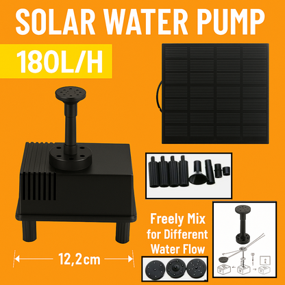 Solar Powered Water Pump for Pond & Garden Fountains with Filter-New