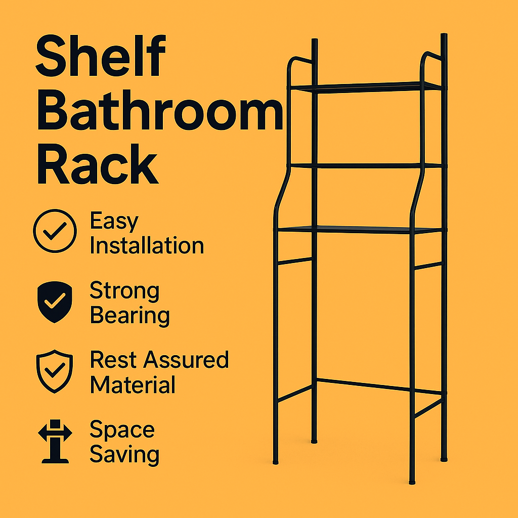 3-Tiers Over Toilet Shelf Bathroom Rack Laundry Washing Machine Storage Shelves-NEW