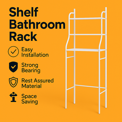 3-Tiers Over Toilet Shelf Bathroom Rack Laundry Washing Machine Storage Shelves-NEW
