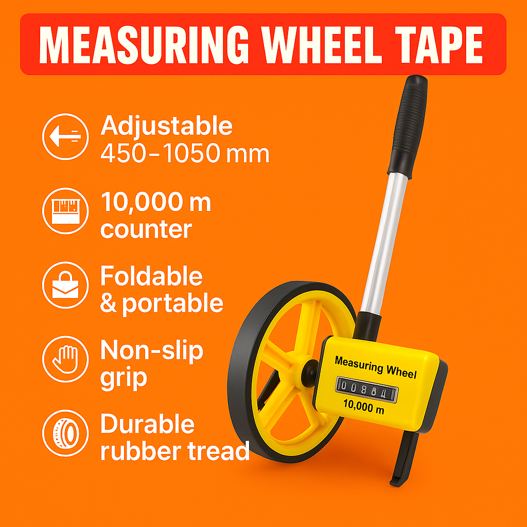 Measuring Wheel Tape Adjustable Distance Meter Wheel New