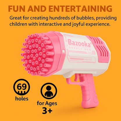 69-Hole Electric Bubble Gun for Kids | Automatic Bubble Blaster Toy-NEW