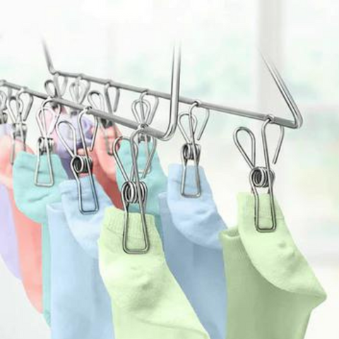 100X Stainless Steel Clothes Pegs Hanging Clips Laundry Windproof Clamp AU