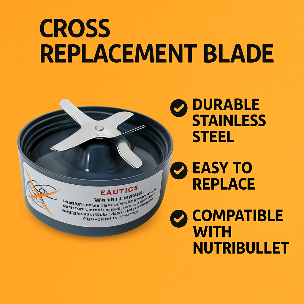 Extractor Cross Blade Replacement for NutriBullet 600W 900W Pro Series -NEW