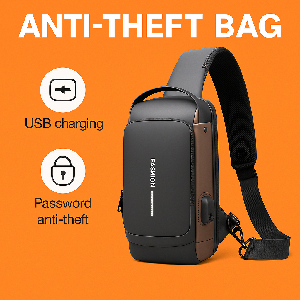 USB Charging Anti-Theft Shoulder Bag-NEW