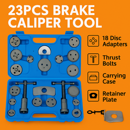 23pcs Disc Brake Wind Back Tool Kit to Rewind Car Automotive Caliper Piston-NEW