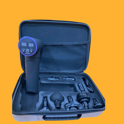 LCD Massage Gun 8 Heads Deep Tissue Massager with 22 Gears & Touch Screen -NEW