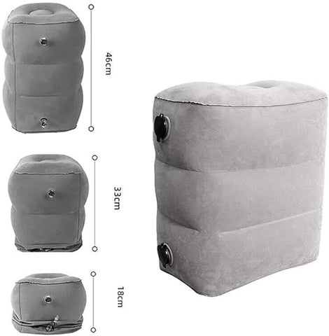 Inflatable Foot Rest Travel Air Pillow Cushion Office Home Leg Footrest Relax AU