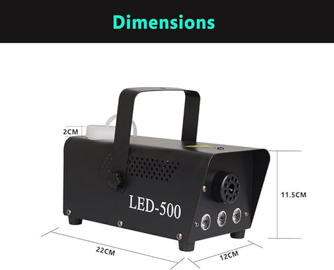 500W Fog Smoke Machine Fogger RGB LED Party Club Disco DJ Wireless Control