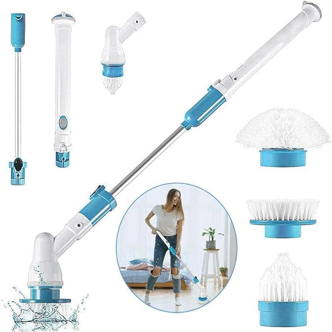 New Turbo Spin Scrub Mop Bath Cleaning Brush High Floor Scrubber Hurricane Home