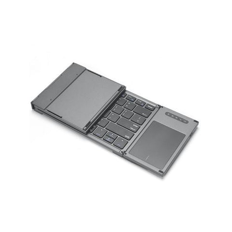 Folding Bluetooth Wireless Keyboard Touchpad BT 5.1 Mac Windows Android - Black