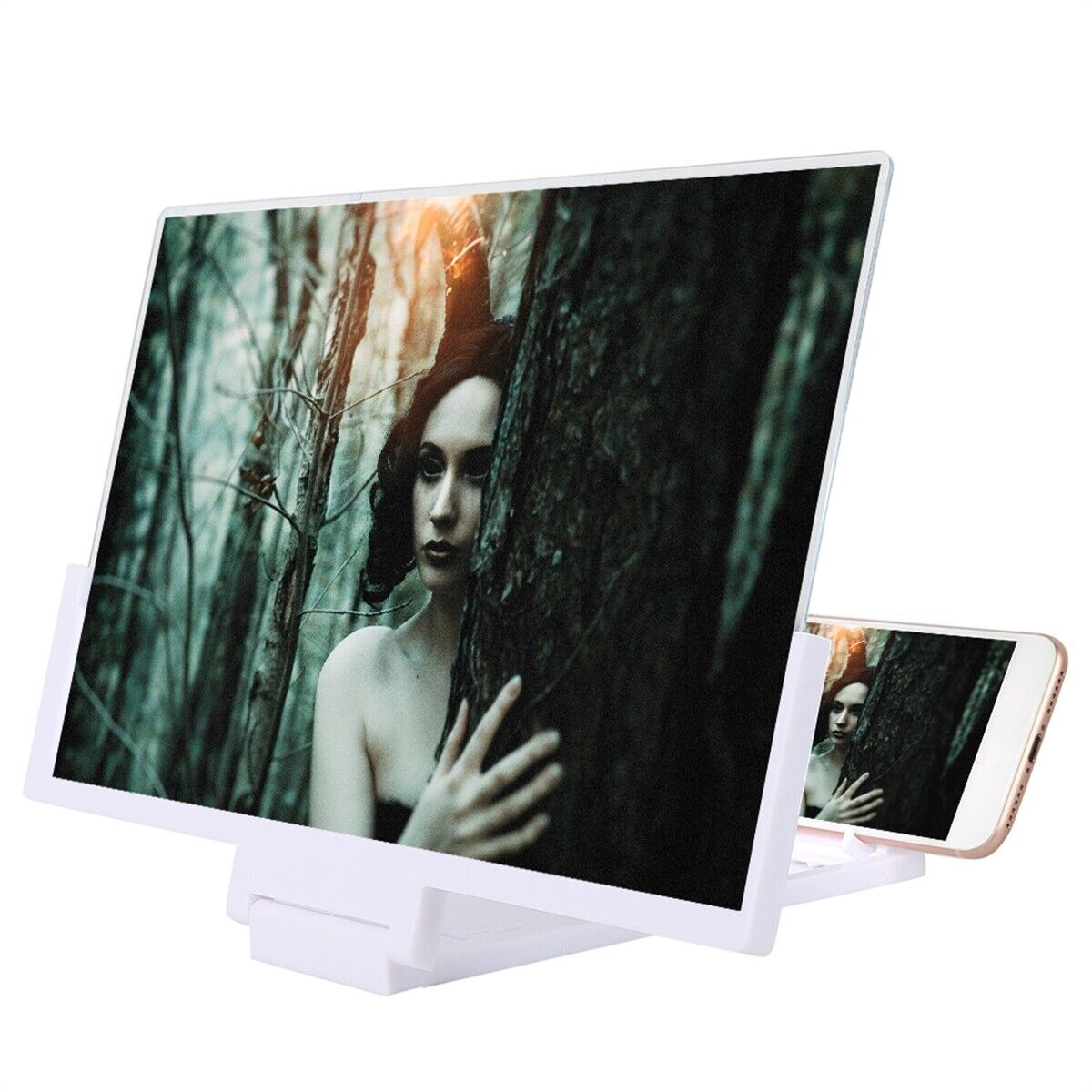 14'' Folding Mobile Phone Screen Magnifier 3D HD Amplifier Stand Bracket Enlarge