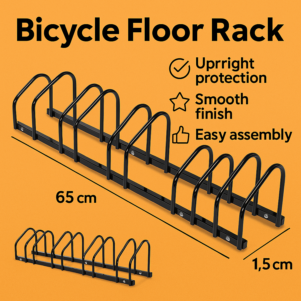 Max U 6-Slot Floor Mounted Bike Stand-NEW