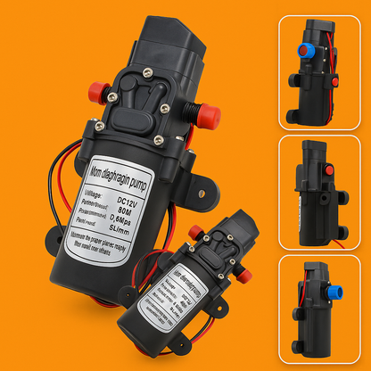 60W 12V 80PSI Water Pump – Self-Priming 5L/min High Pressure Pump for Caravan, Boat, and Camping-NEW